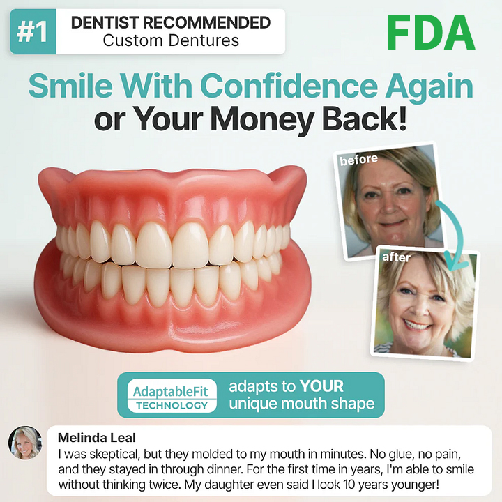 🔥🔥🔥Ends Today: 70% OFF!🦷OPAARI™ Custom-Fit Full Functional Dentures Make you more confident